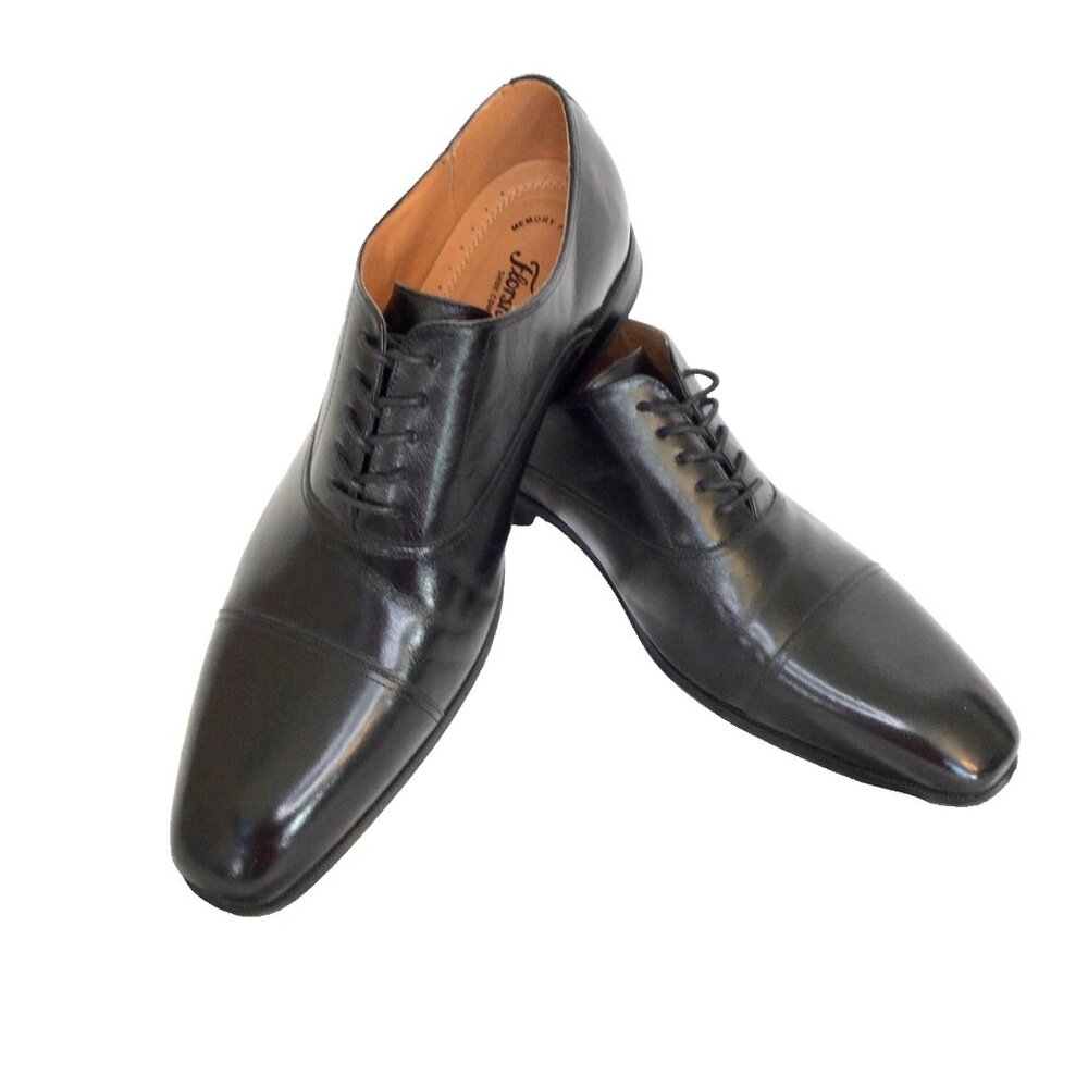 Florsheim Men’s Black Leather Cap Toe Oxfords Size 15 E Wide | Model 14180-001